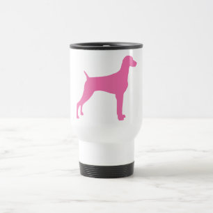 Mug De Voyage Chien de Weimaraner (dans le rose)