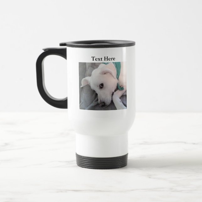 Mug De Voyage Chien fatigué en Jour de la Saint Patrick portant  (Gauche)