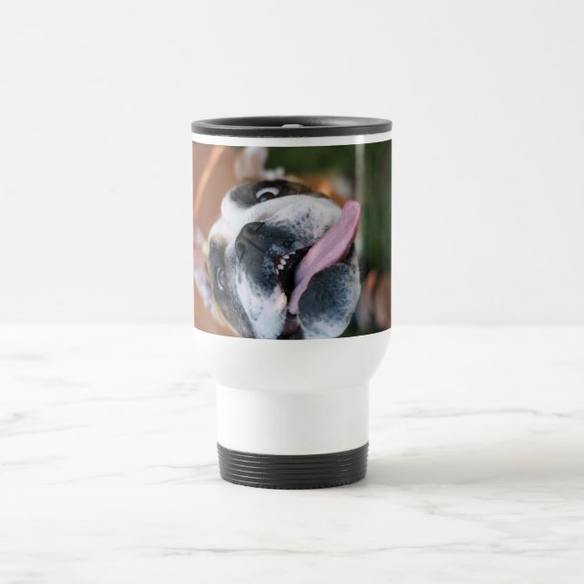 Mug De Voyage Chien fou de pitbull (Centre)