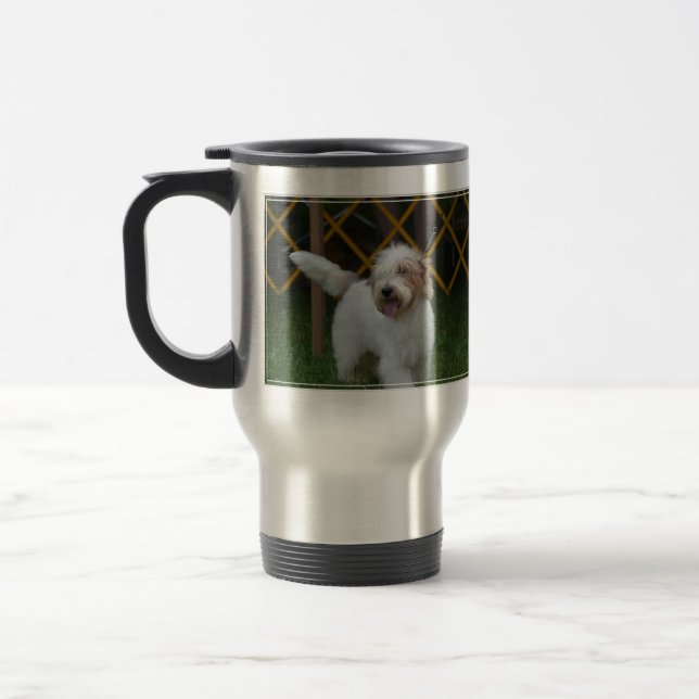 Mug De Voyage Chien grand doux de basset (Gauche)