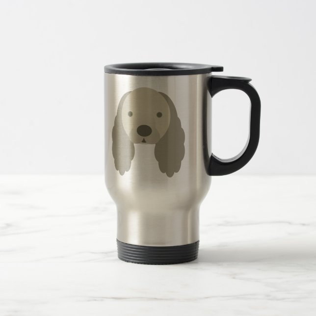 MUG DE VOYAGE CHIEN KAWAII COCKER SPANIEL TROP MIGNON (Droit)