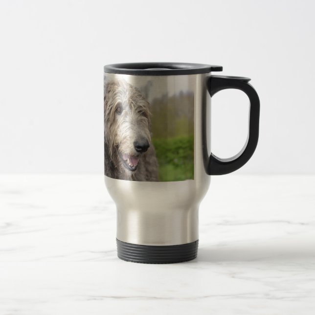 Mug De Voyage Chien-loup irlandais mignon (Droit)