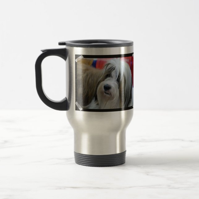 Mug De Voyage Chien mignon de Terrier tibétain (Gauche)
