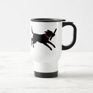 Mug De Voyage Chien mignon noir espiègle de labrador retriever