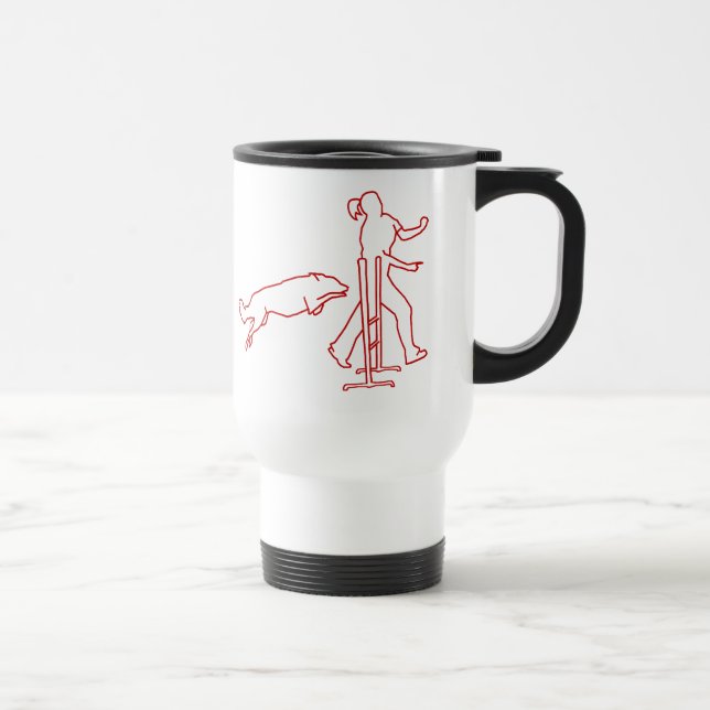 Mug De Voyage Chien rouge Voyage Mug (Droite)