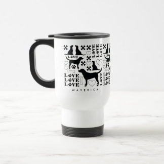 Mug De Voyage Chiens et pattes d'amour modernes du Labrador