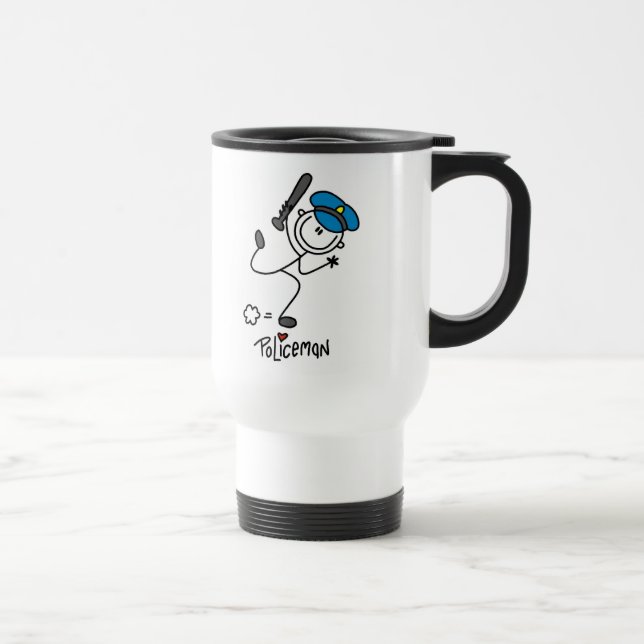 Mug De Voyage Chiffre de base policier de bâton (Droite)