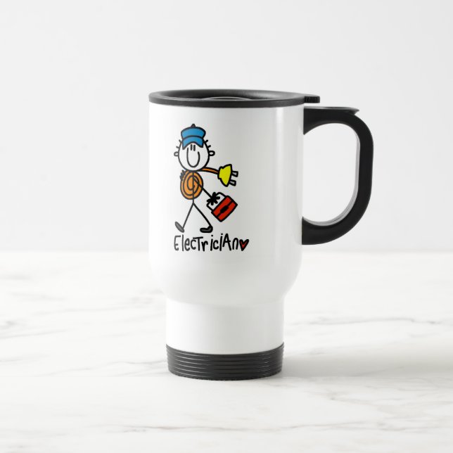 Mug De Voyage Chiffre de bâton d'électricien (Droite)