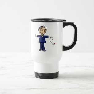 Mug De Voyage Chiffre masculin peau de bâton de milieu