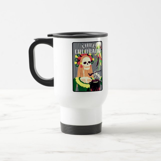 Mug De Voyage chile colorado (schéma cool) (Gauche)