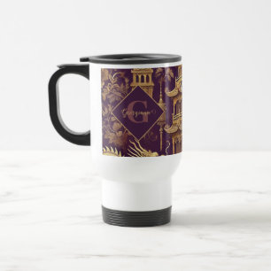Mug De Voyage Chinoiserie Victorienne Personalisée Purple & Gold