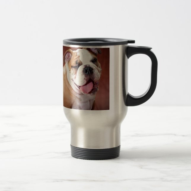 Mug De Voyage Chiot anglais de bouledogue (Droit)
