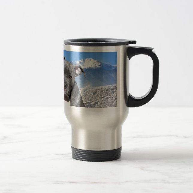 Mug De Voyage Chiot de Pitbull Terrier d'Américain (Droit)