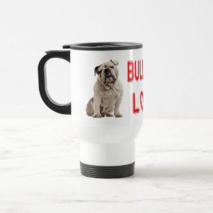 Mug De Voyage Chiots Bouledogue Anglais Rouge Coeur d'Amour