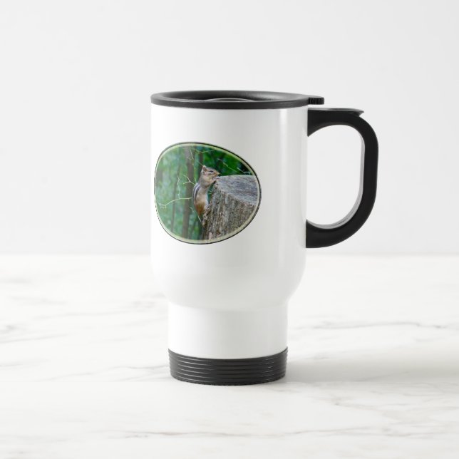 Mug De Voyage Chipmunk oriental sur Stump (Droite)