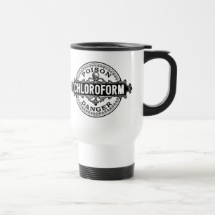 Mug De Voyage Chloroforme Vintage Style Poison Étiquette