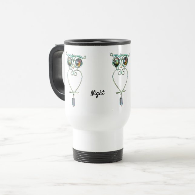 Mug de voyage - Chouette de nuit (Devant gauche)