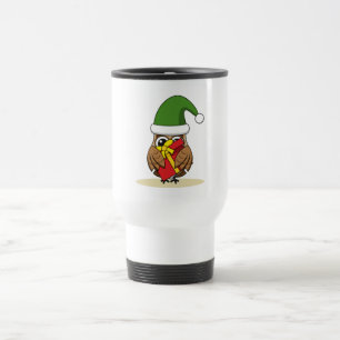 Mug De Voyage Chouette elfe de Noël avec présent