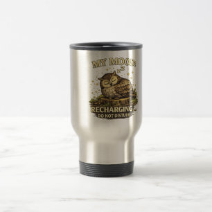 Mug De Voyage Chouette Mignonne Endormie Art Vintage Rétro Anima
