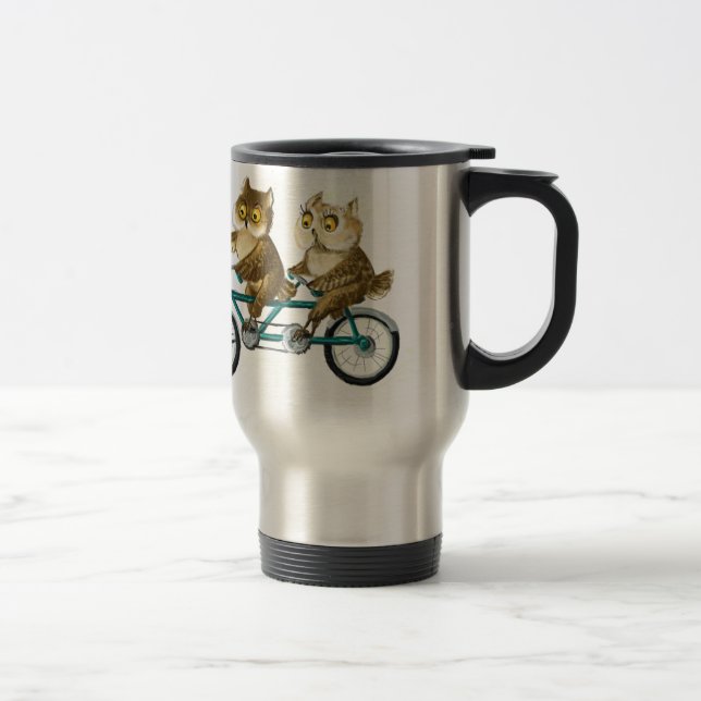 Mug De Voyage Chouettes à vélo (Droit)