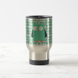 Mug De Voyage Chouettes lunaires turquoises