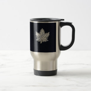 Mug De Voyage Chrome Comme Maple Leaf Fibres de carbone Impressi