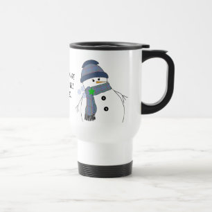 Mug De Voyage Chubby Snowman avec un commentaire