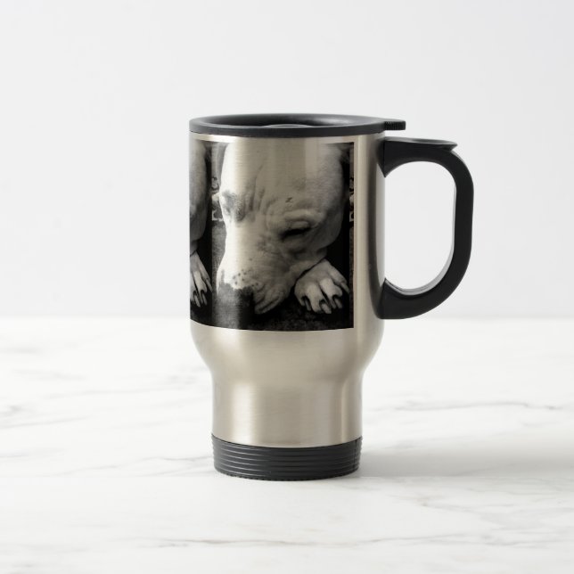 Mug De Voyage cicatrice de harry potter chien pit bull blanc (Droit)
