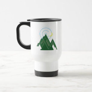 Mug De Voyage ciel de lune croissant dans la montagne