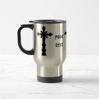 Mug De Voyage Cimetière noir gothique croix pour votre texte