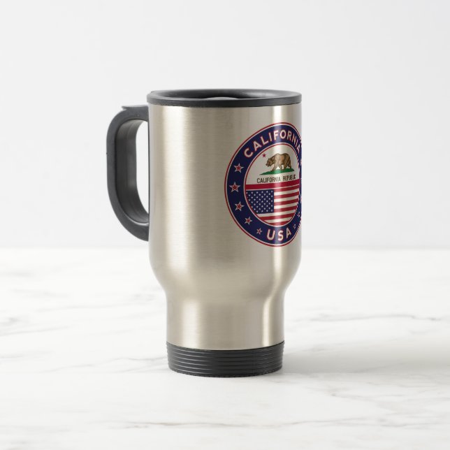 Mug De Voyage circle design, (Devant gauche)