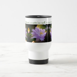 Mug De Voyage Citation Clematis Flower Inspirational Kindness