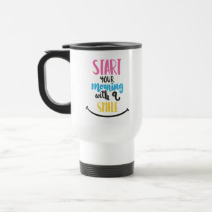 Mug De Voyage Citation d'attitude Motivation Visage heureux Mati