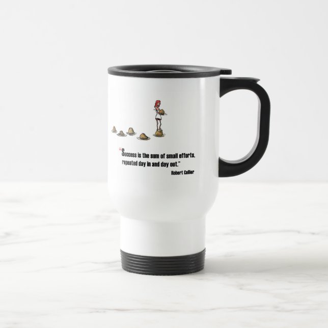 Mug De Voyage Citation de motivation d'examen par Robert Collier (Droite)