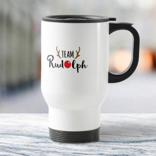 Mug De Voyage Citation de Noël de l'équipe Rudolph
