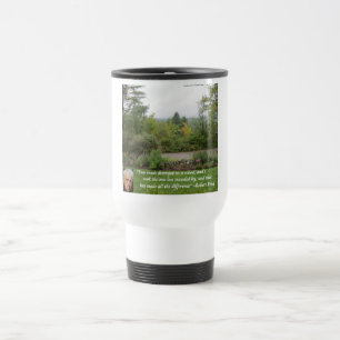 Mug De Voyage Citation de sagesse de Robert Frost "La route moin