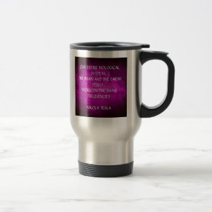 Mug De Voyage Citation de Tesla sur le pourpre
