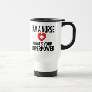 Mug De Voyage Citation d'infirmière Cœur Rouge - Soins infirmier