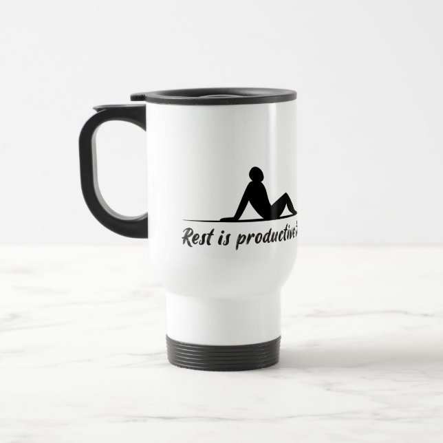 Mug De Voyage Citation Silhouette Inspirationnelle Minimale (Gauche)