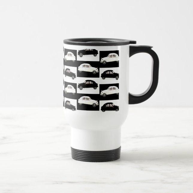 Mug De Voyage Citroen noir blanc 2CV (Droite)