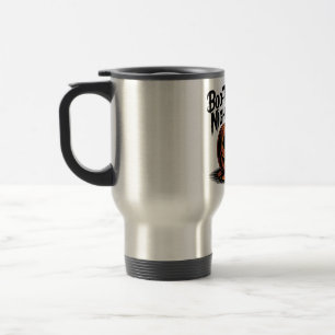 Mug De Voyage Citrouille souriant avec feuilles d'automne design