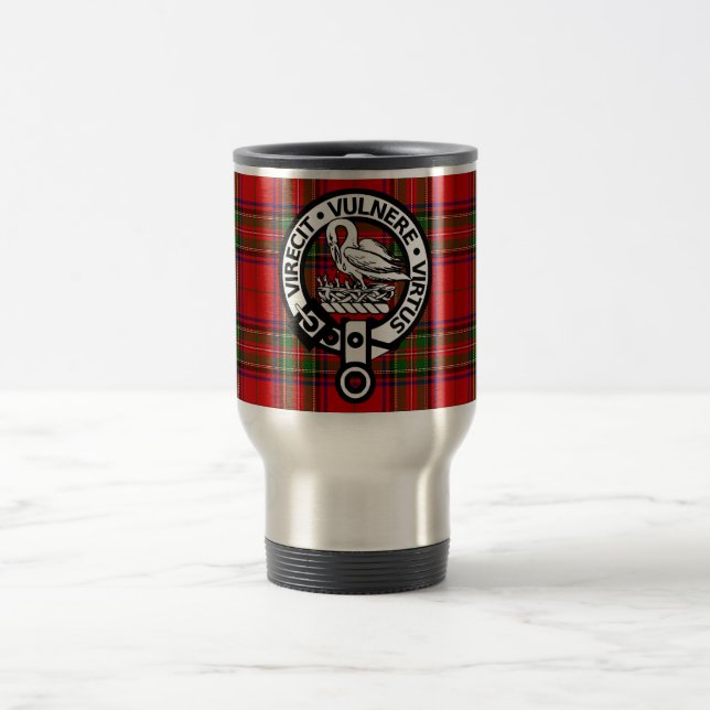 Mug De Voyage Clan écossais Stuart Tartan et Crest (Centre)