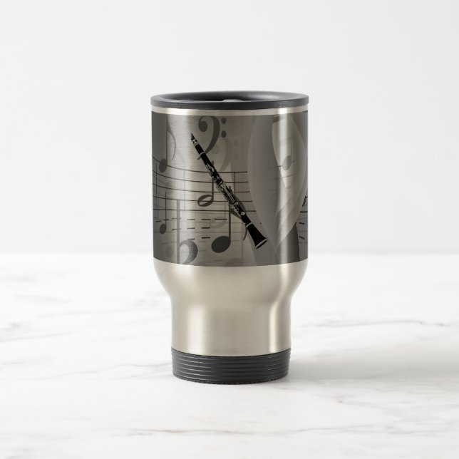 Mug De Voyage Clarinet aux accents musicaux (Centre)
