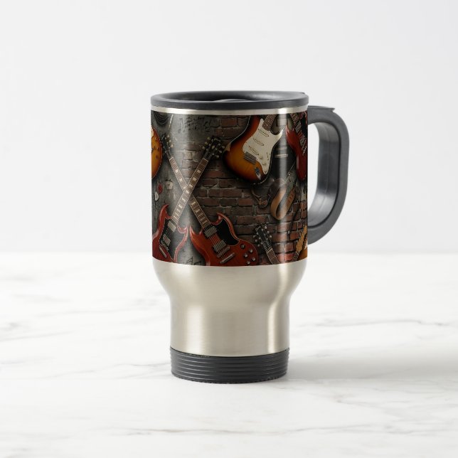 Mug De Voyage Classic Riffs: Vintage Electric Guitar (Devant droit)