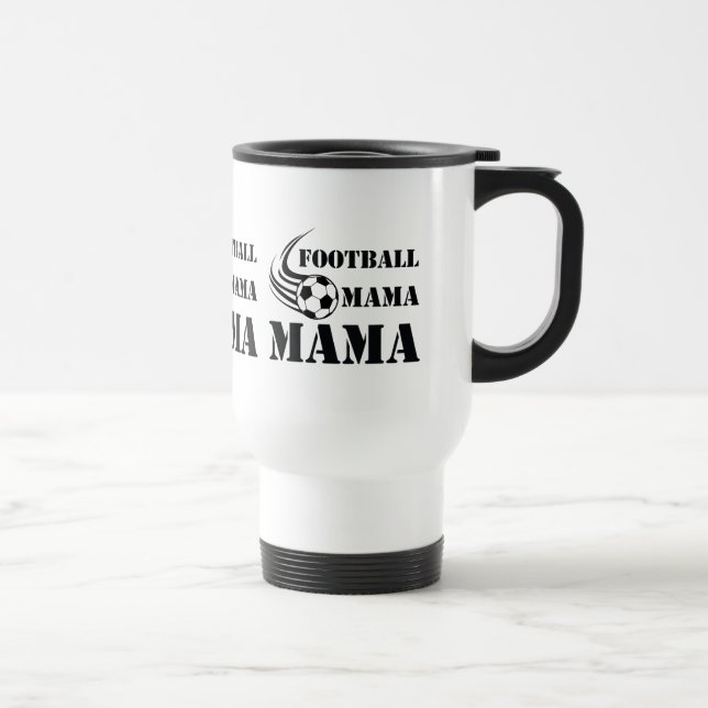 Mug De Voyage Classique Football Maman Graphisme de Typographie  (Droite)
