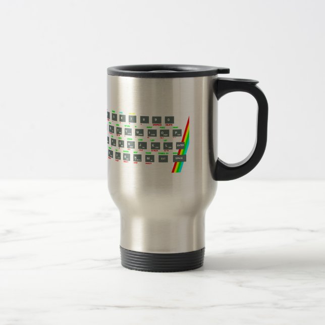 Mug De Voyage Clés de clavier de spectre de Sinclair ZX (Droit)