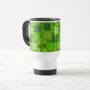 Mug De Voyage Clovers verts, Lucky Clovers, Saint Patrick's Day