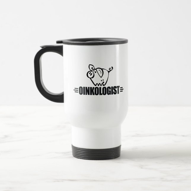 Mug De Voyage Cochon drôle (Gauche)
