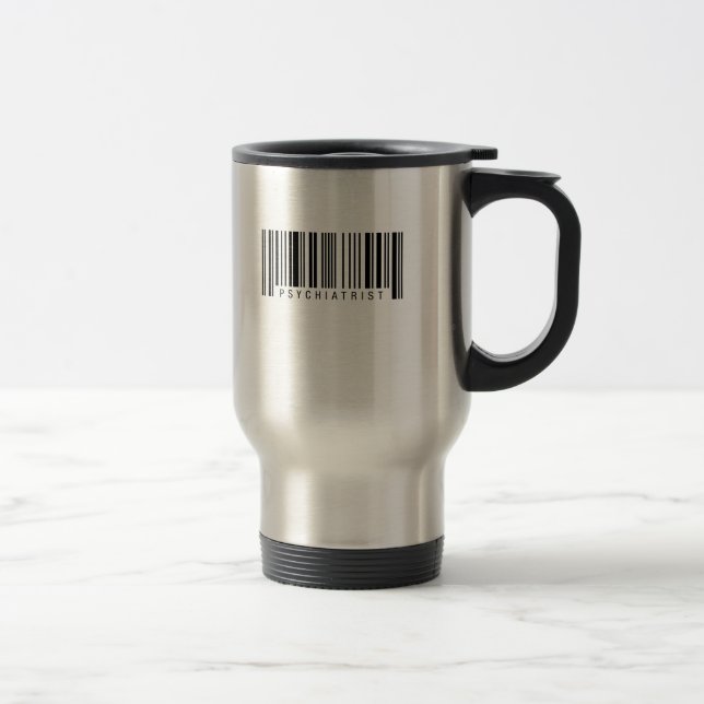 Mug De Voyage Code barres de psychiatre (Droit)