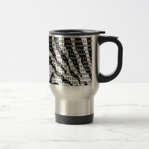 Mug De Voyage Code binaire Zebra noir et blanc
